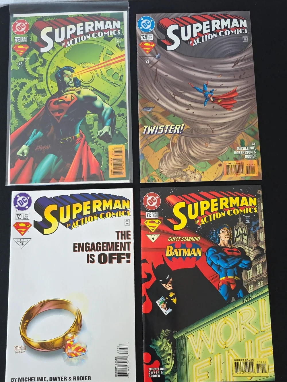DC Superman In Action Comic Book Set Of 4